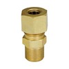 Everflow 1/4" O.D. COMP x 1/8" MIP Reducing Adapter Pipe Fitting, Lead Free Brass C68R-1418-NL